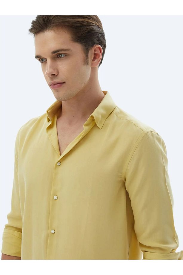 Limon Küfü Regular Fit Dokuma Casual Gömlek - 6