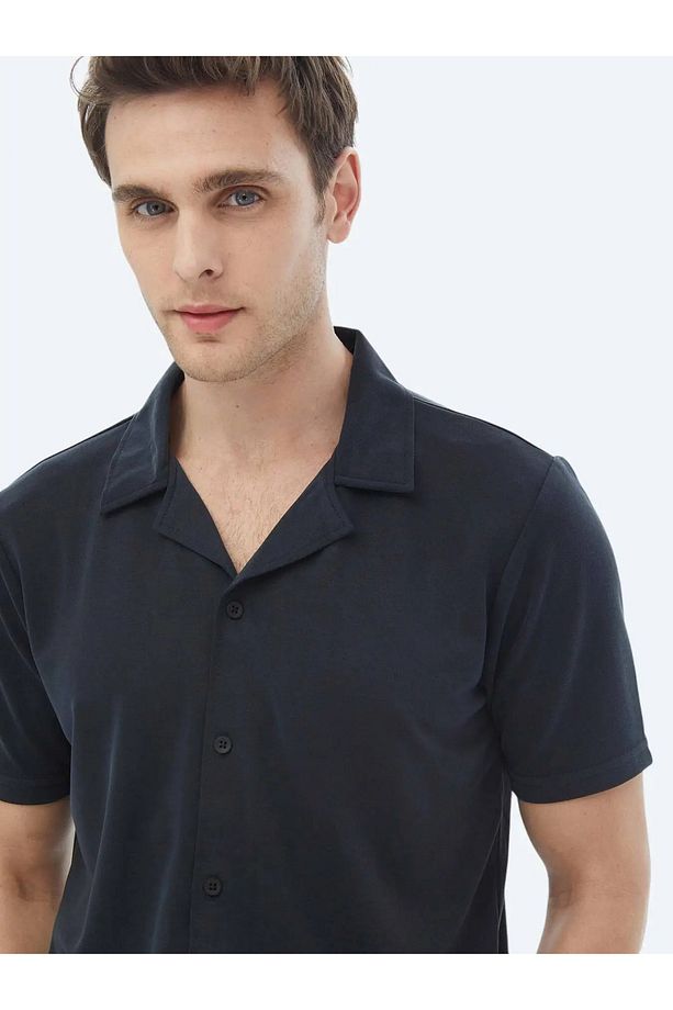 Lacivert Regular Fit Casual Gömlek - 4
