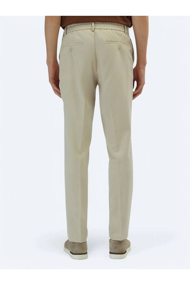 Ekru Dokuma Jogging Fit Casual Pantolon - 4