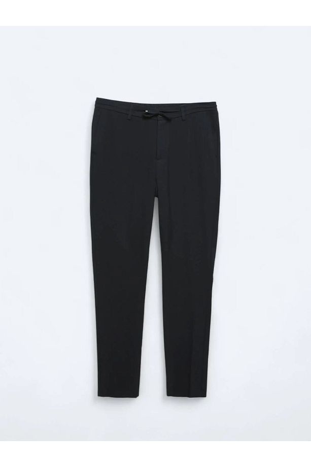 Lacivert Örme Jogging Fit Casual Pantolon - 5