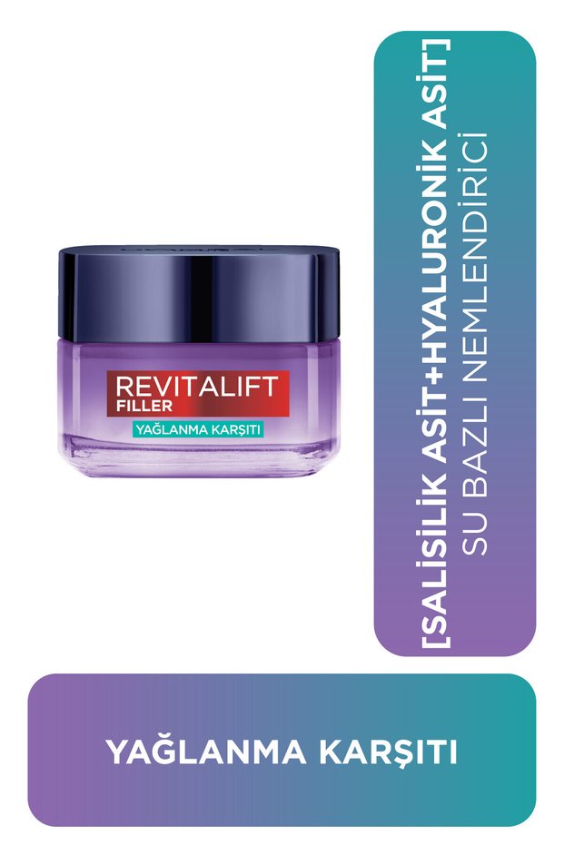 Revitalift Filler Oil-Free Water-Based Moisturizing Gel Cream - Salicylic Acid and Hyaluronic Acid