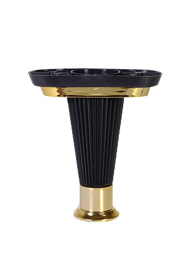 (4 ADET) Mobilya Kanepe Puf Ünite Sehpa Ayağı Siyah Gold Baza Yükseltici Ayak 15 Cm - 2