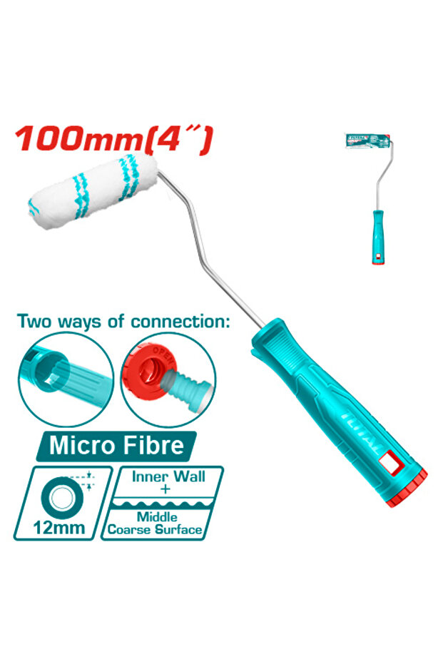 رول بويا يد بلاستك 4" - 1