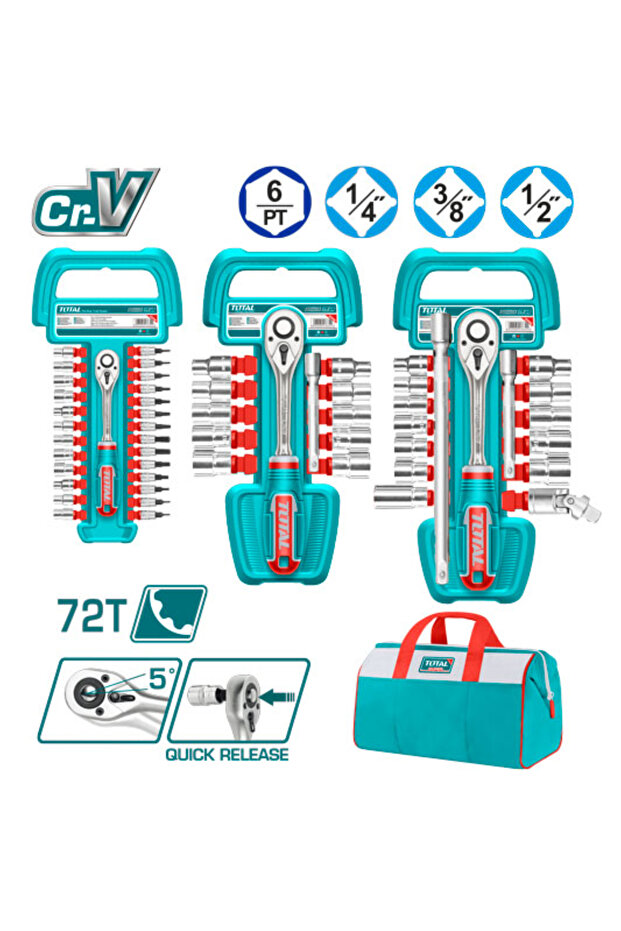 Automatic hand set 57pcs/set cloth bag - 1