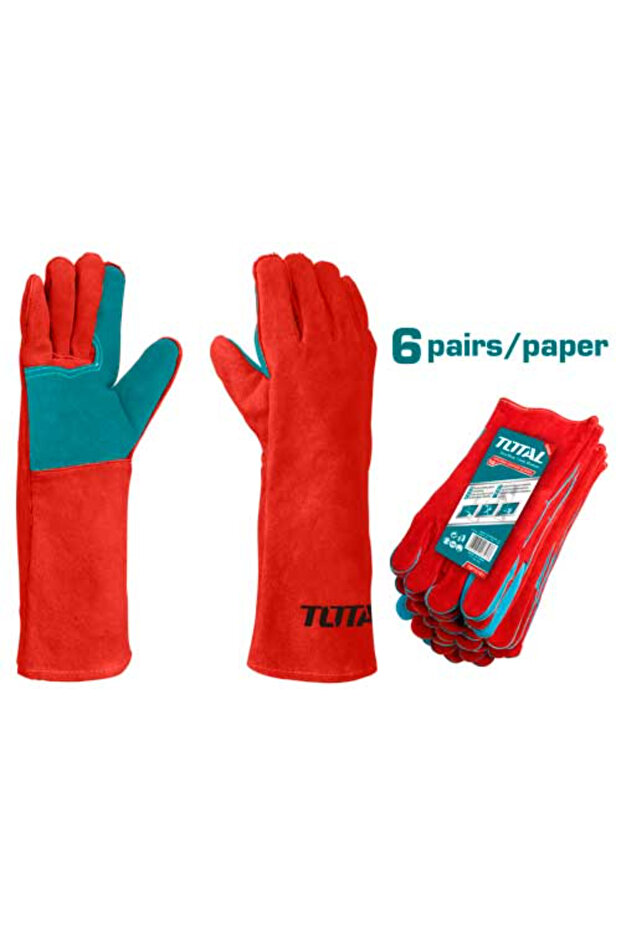 كفوف لحام طويل احمر - 1