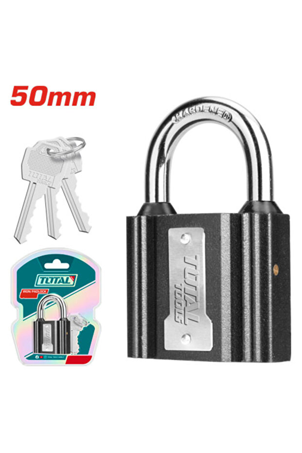 قفل حديد رمادي 50mm - 1