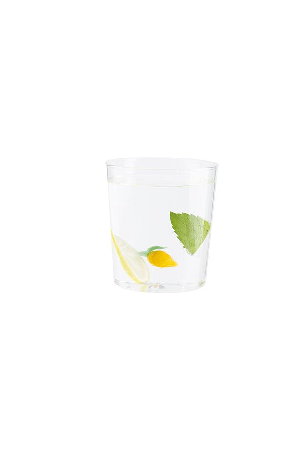 Violet Borosilikat Cam Bardak - Sarı - 350 ml - 5