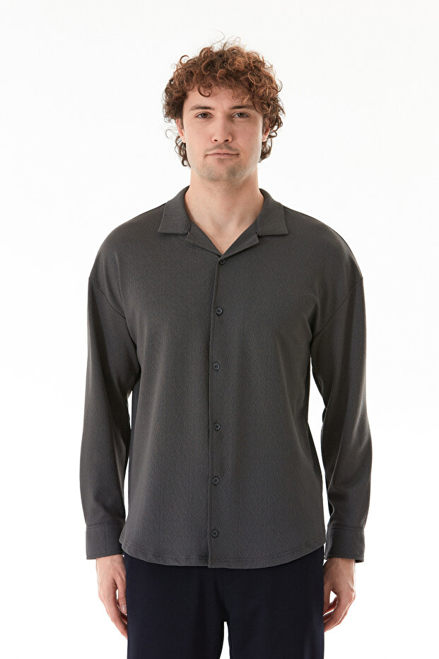 Basic Düğmeli Likralı Gömlek - 6