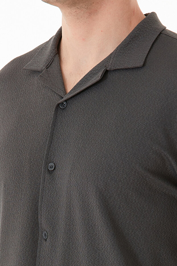 Basic Düğmeli Likralı Gömlek - 5