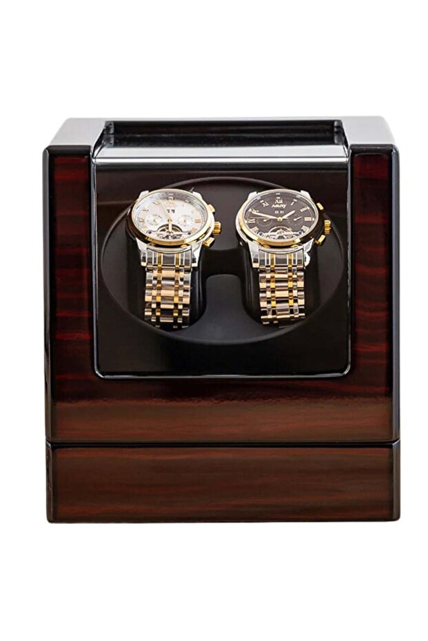 Watch Winder 2, 4 Προγράμματα, Μαύρο Μαόνι - 7