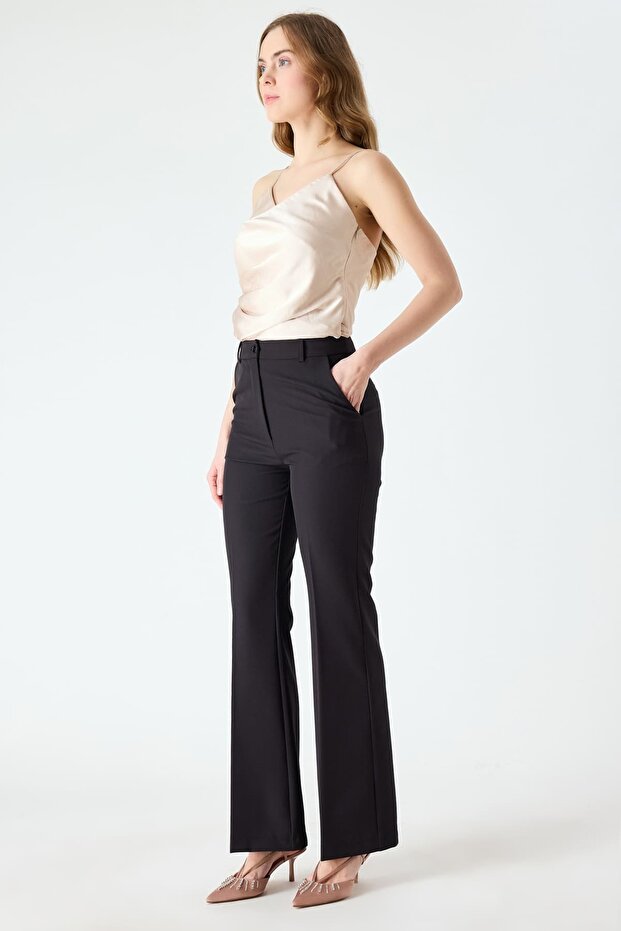 İspanyol paça lycralı pantolon - 3