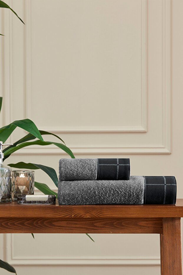 Nera Maskülen 2'Li Havlu Set - 1