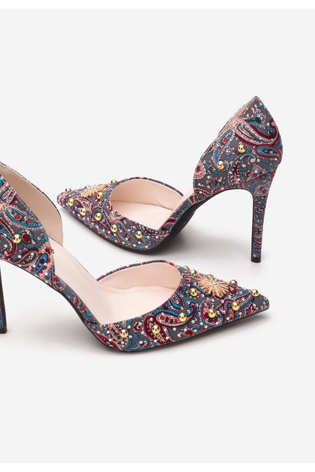 Modré lodičky do špičky Francesca - 5