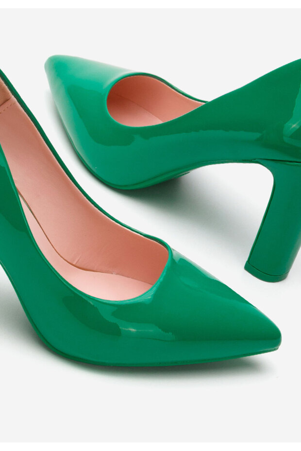 Zelené lakované lodičky Devina - 5