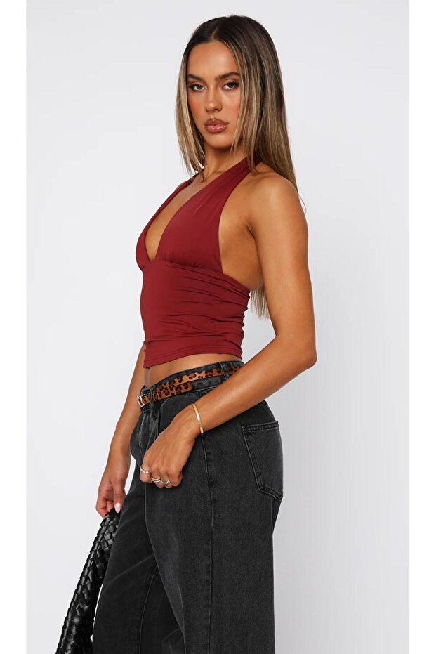 Halter Halter Halter s výstřihem do V - 2