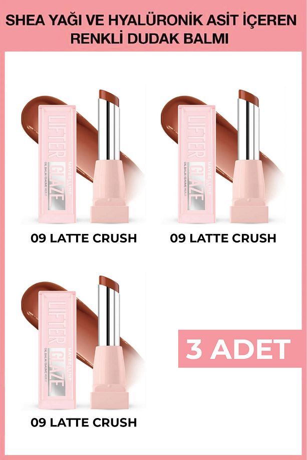 Lifter Glaze Shea Yağı ve Hyalüronik Asit içeren Renkli Dudak Balmı - 09 Latte Crush - 1