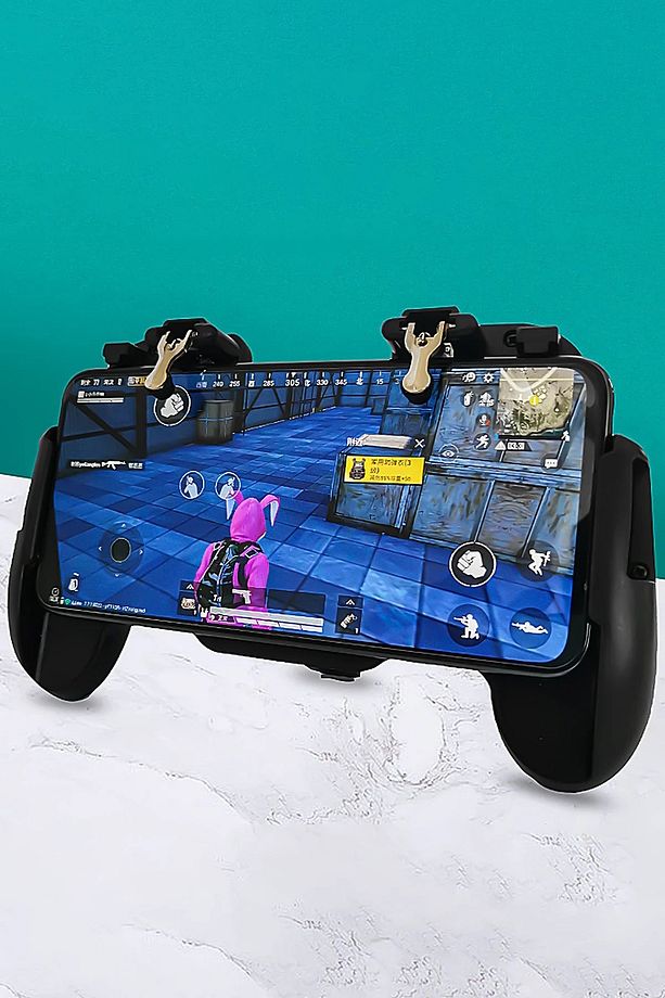 Telefon Soğutucu Fan Radyatör Destekli Ve Joystick 6 Parmak Tetik Aparatlı Kıskaçlı Gamepad Pubg FBS - 3