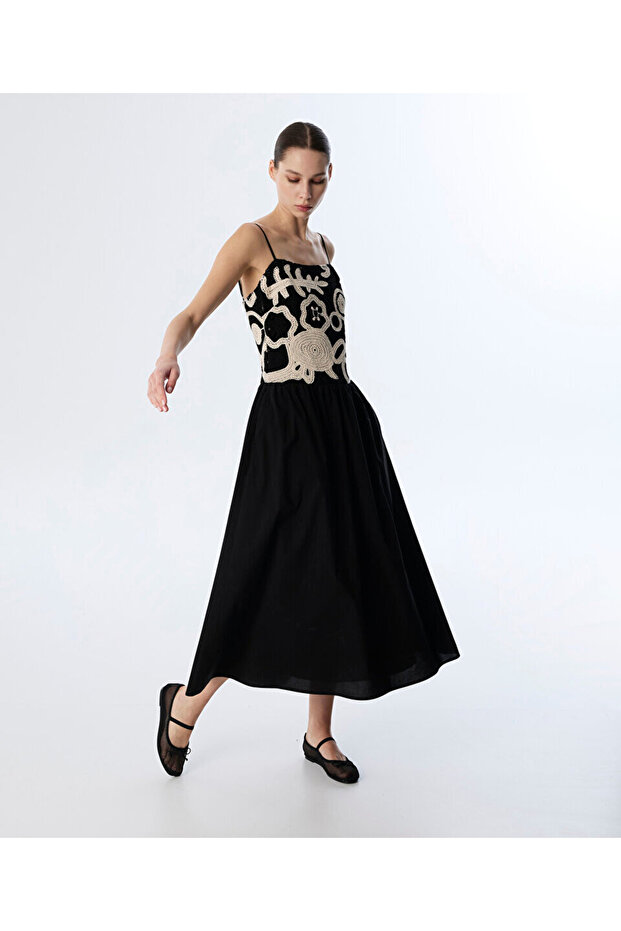 KROŞE MIX POPLİN ELBİSE - 1