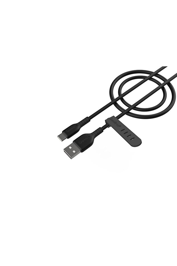 قيزمو كيبل شحن USB-A TO USB-C سيلكون أسود