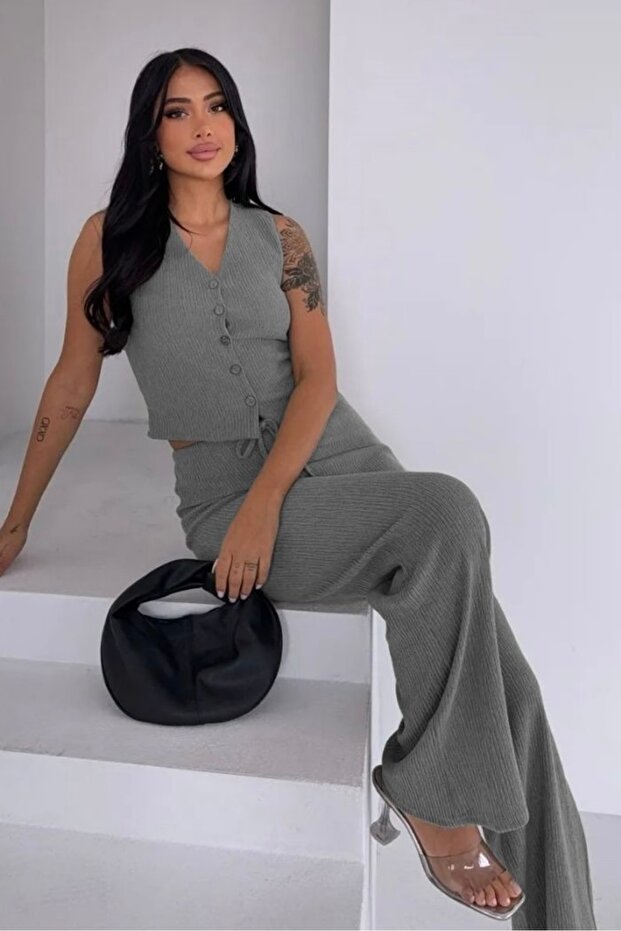 سترة Bürümcük - طقم بنطلون مكون من قطعتين BC4406 - 1