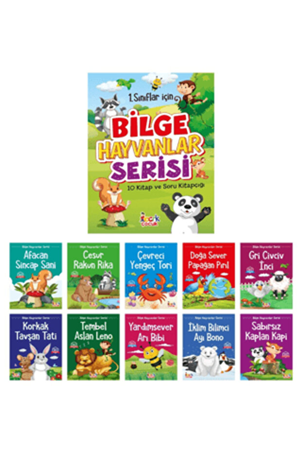 Bilge Hayvanlar Serisi (10 Kitap+Soru Kitapçığı)