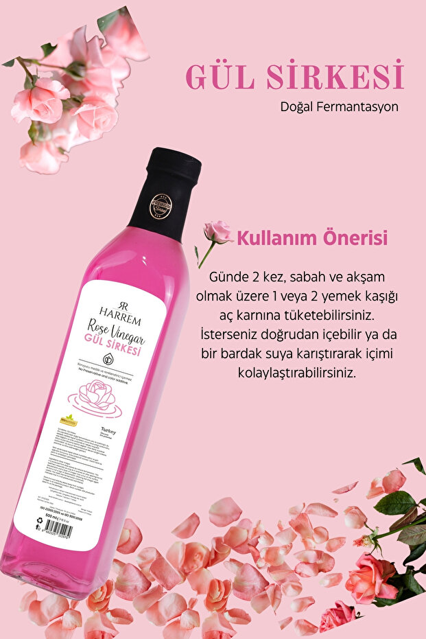 Gül Sirkesi Doğal Fermantasyon 500 ml - 3