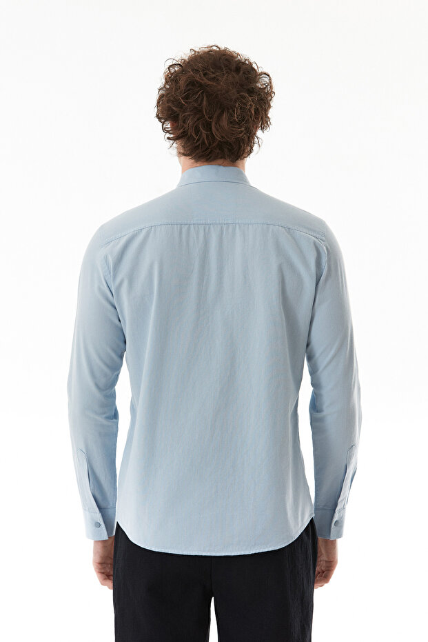 Basic Çıtçıtlı Gabardin Gömlek - 4