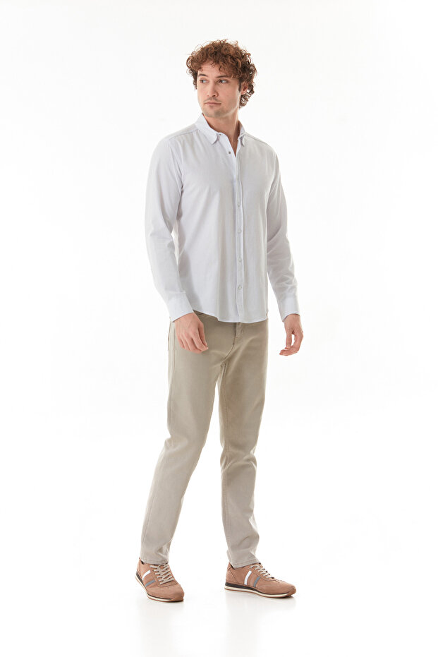 Basic Çıtçıtlı Gabardin Gömlek - 3