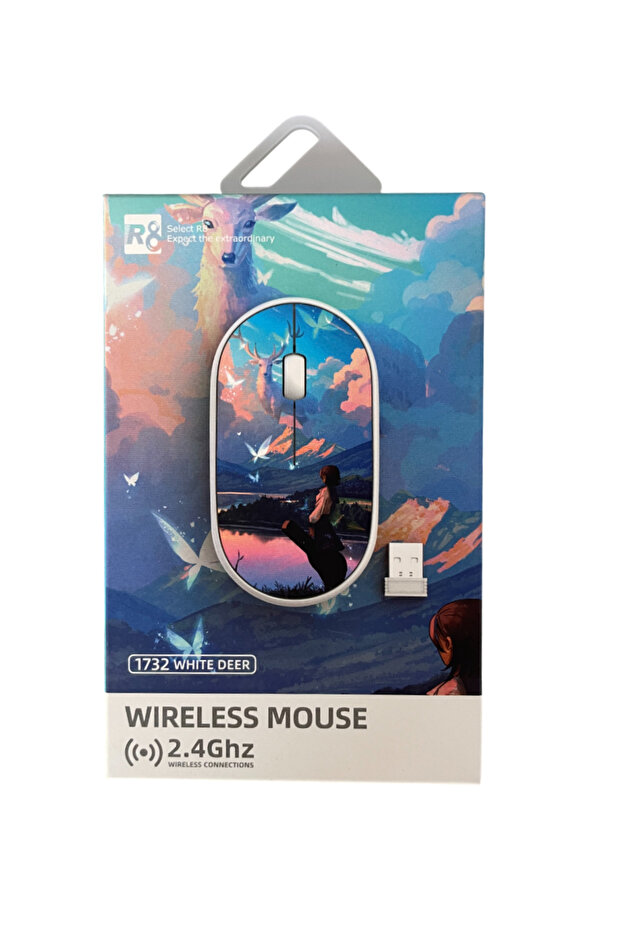 ماوس لاسلكي R8 White Deer - 1