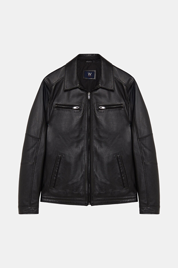 SİYAH FERMUARLI CEKET - 1