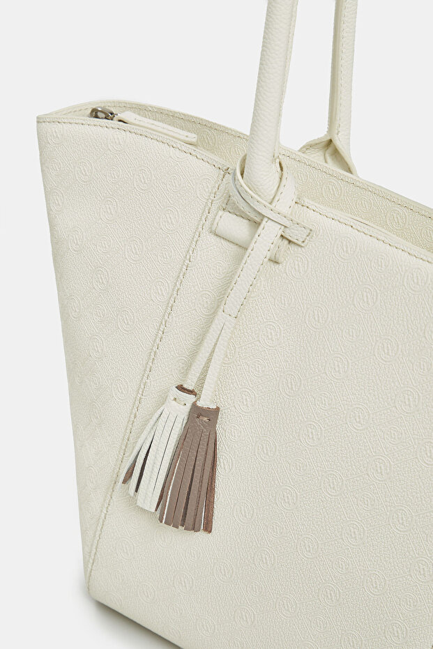 KREM MONOGRAM ÇANTA - 4