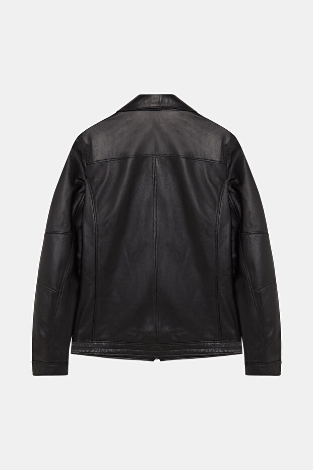 SİYAH FERMUARLI CEKET - 2