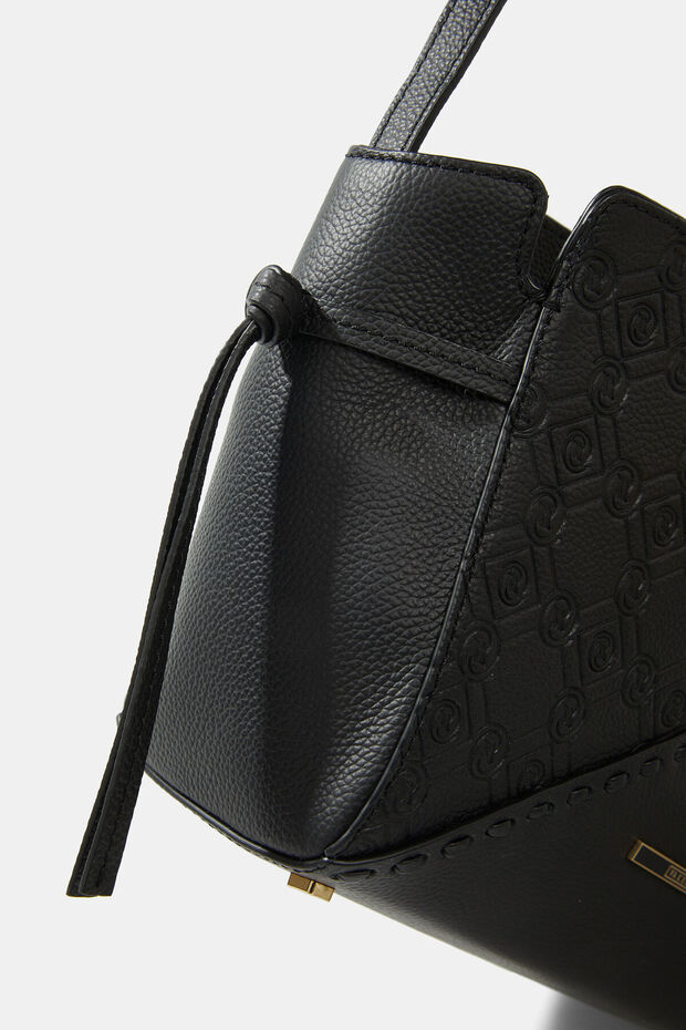 SİYAH MONOGRAM DERİ ÇANTA - 6
