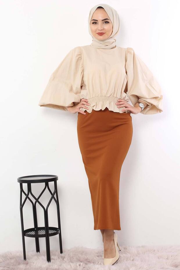 Pencil Skirt Tsd0291 Tan