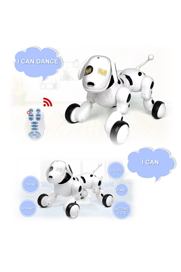 Smart-Dog Interactive Talking Robot Dog, Remote Control, White - 4