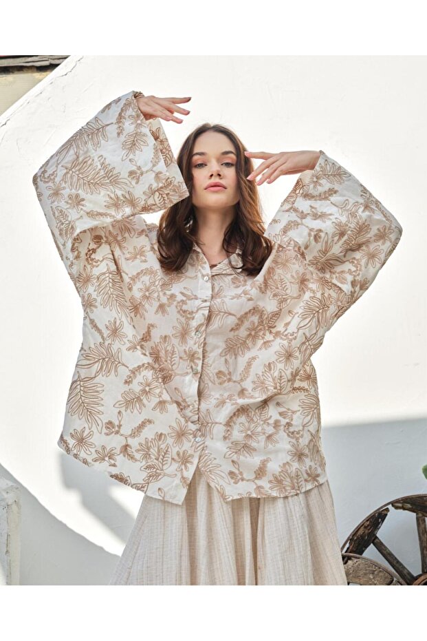 nakış detay gömlek - 3