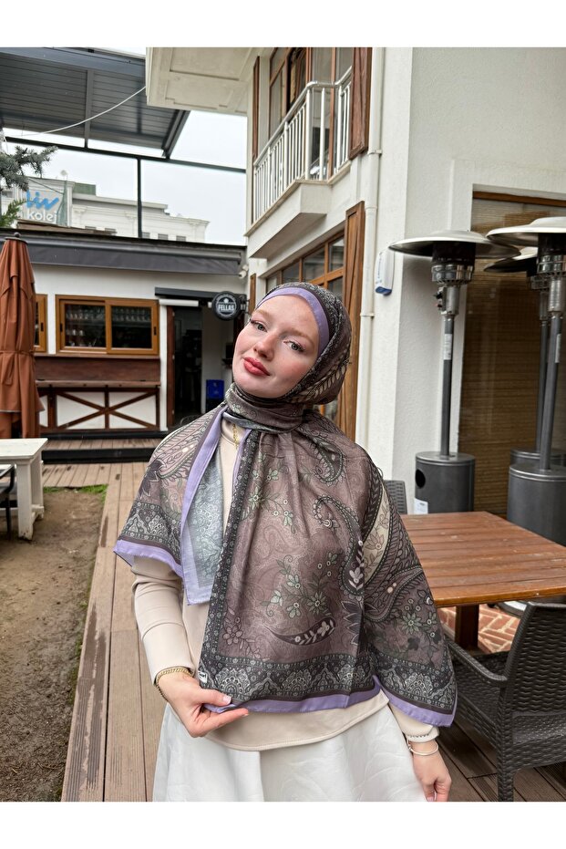 شال بنمط عرقي من سلسلة مودال الناعمة - 3