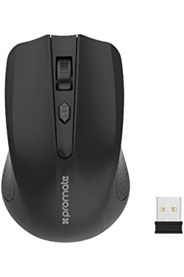 Promate Wireless Mouse, 2.4Ghz Ergonomic Wireless Optical Mouse with 3 Adjust