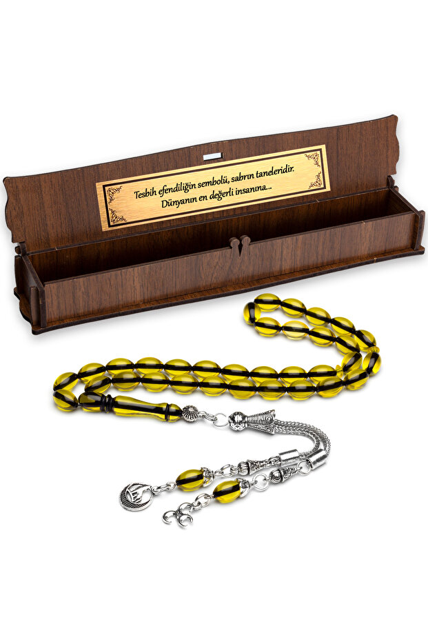 Men's Gift 3 Crescent Gray Wolf 7X11Mm Powder Amber Prayer Beads