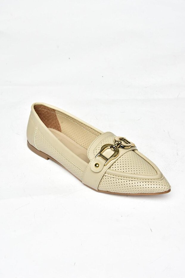 S314026509 Bej Tokalı Kadın Ayakkabı - 7