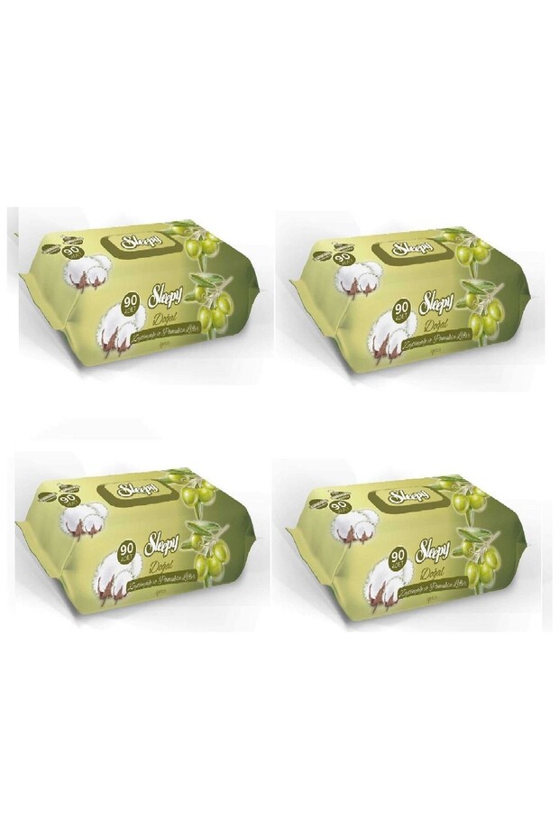 Olive Oil Wet Towels 90's 4-Pack