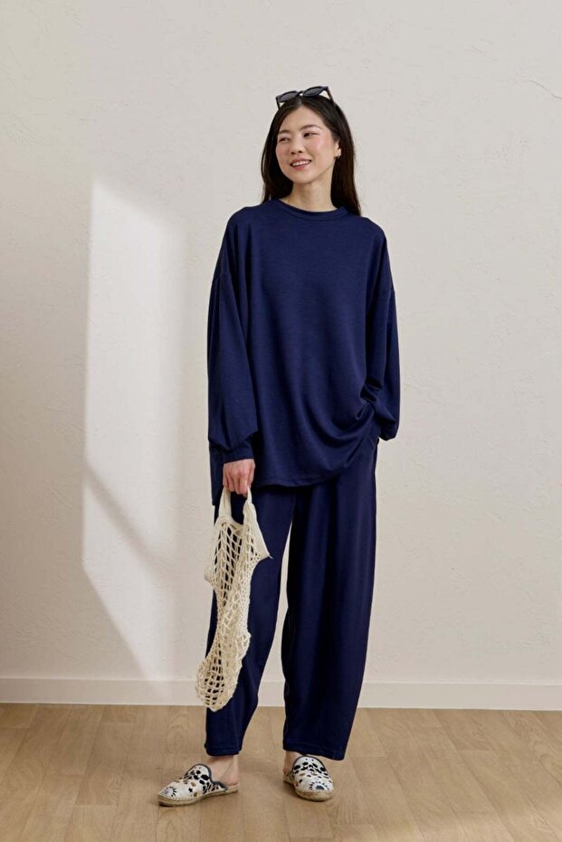 Set Shalwar bleumarin - 4