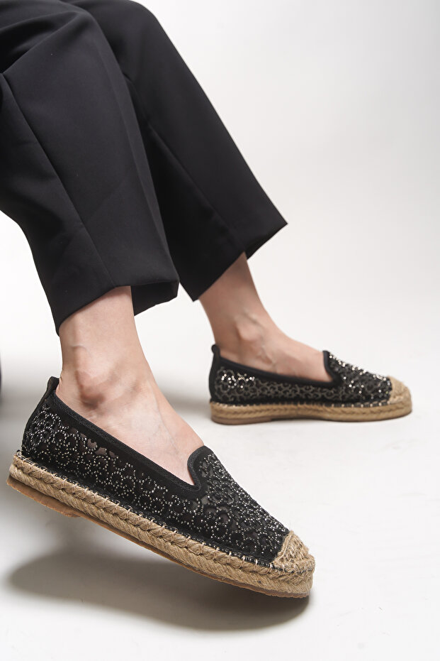 Jehyeth Kadın Espadril 00128 Siyah - 4