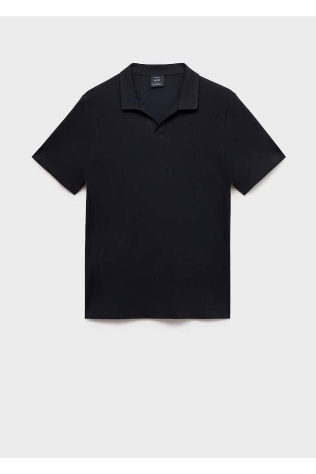 Pamuklu pike polo gömlek - 3