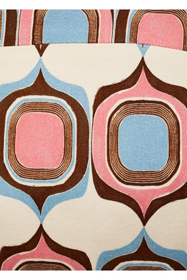 Desenli kayık yaka bluz - 7