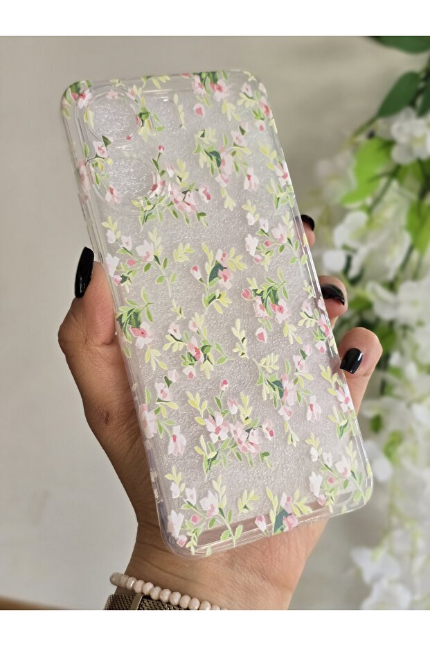 حافظة هاتف شفافة متوافقة مع نمط الزهور لهاتف Xiaomi Redmi 13C - 3