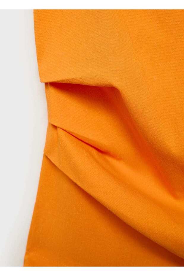 Asimetrik straplez bluz - 5