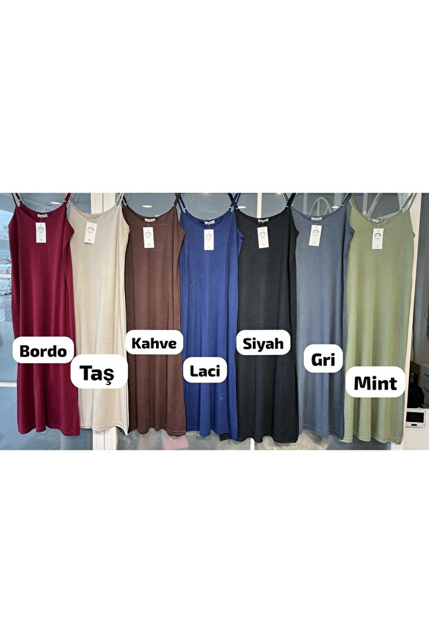 فستان مشروط بيكيه بحمالات مصعد وفتحتين جانبيتين - 1