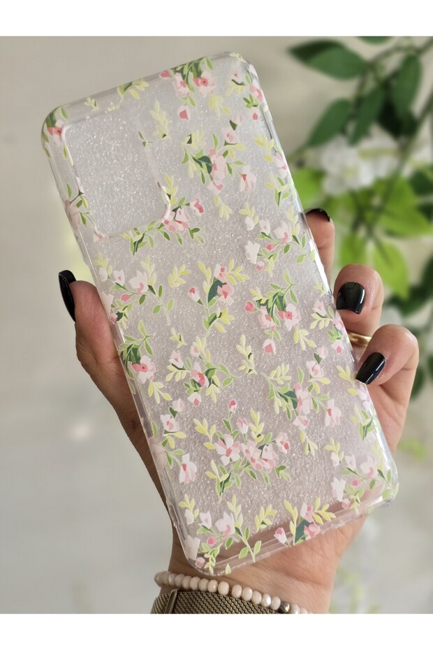 Oppo A16 / Oppo A55 Compatible Flowers Patterned Transparent Phone Case