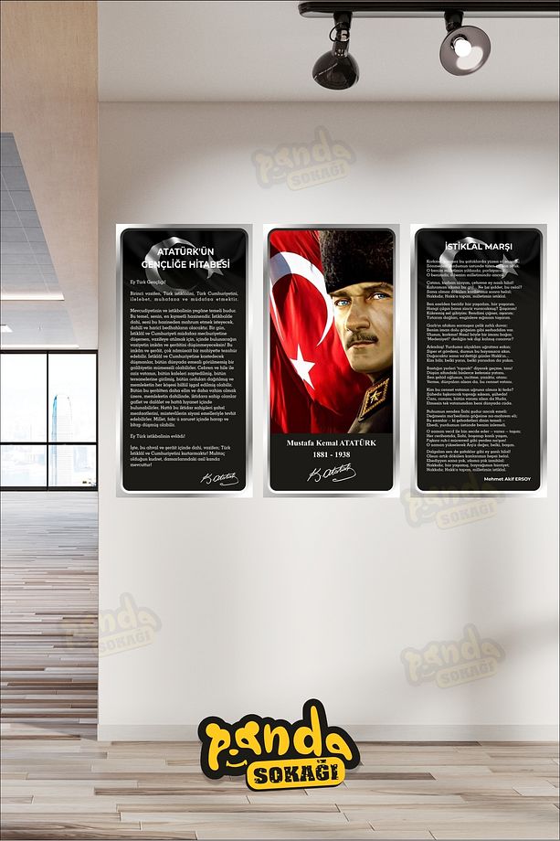 Atatürk Köşesi Kendinden Yapışanklı Duvar Kağıdı, Okul, Kreş Anasınıfı Atatürk Köşesi Sticker - 5
